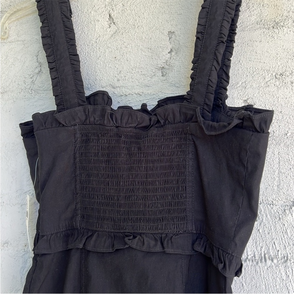 NWT Anthropologie Linden Slim Square-Neck Black Bodycon Midi Dress Size Small - Picture 9 of 16